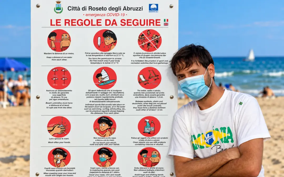 Cartelli regole spiaggia per Covid-19